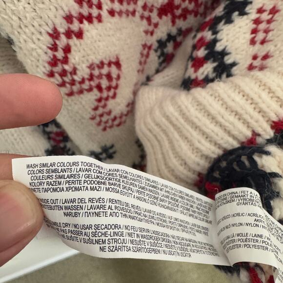 Primark Crewneck Hearts Pullover Long Sleeve Sweater US Women's S - Picture 6 of 8